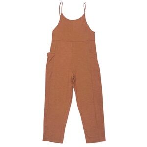 Vuori Breezy Jumpsuit Women's Size Small Heathered Copper Casual Pockets